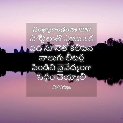 Picture 04 - సంఖ్యాకాండం 15:6 TELIRV - పొట్టేలుతో పాటు - Bible Verse Picture