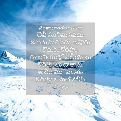 Picture 04 - సంఖ్యాకాండం 16:1 TELIRV - లేవీ మునిమనవడు, - Bible Verse Picture