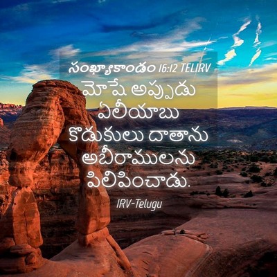 Picture 04 - సంఖ్యాకాండం 16:12 TELIRV - మోషే అప్పుడు - Bible Verse Picture