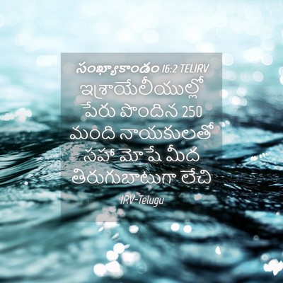 Picture 04 - సంఖ్యాకాండం 16:2 TELIRV - ఇశ్రాయేలీయుల్లో - Bible Verse Picture