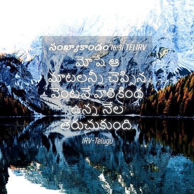 Picture 04 - సంఖ్యాకాండం 16:31 TELIRV - మోషే ఆ మాటలన్నీ - Bible Verse Picture