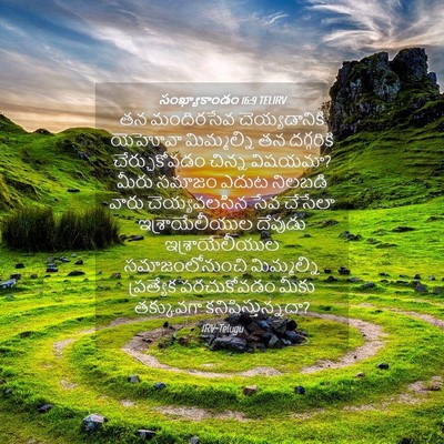 Picture 04 - సంఖ్యాకాండం 16:9 TELIRV - తన మందిరసేవ - Bible Verse Picture