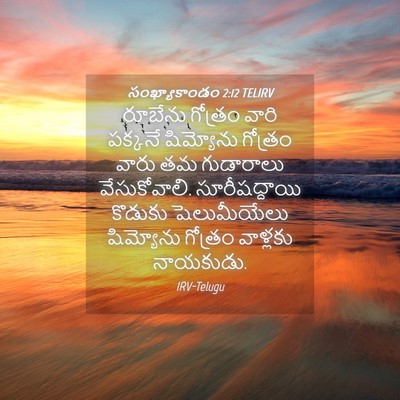 Picture 04 - సంఖ్యాకాండం 2:12 TELIRV - రూబేను గోత్రం - Bible Verse Picture
