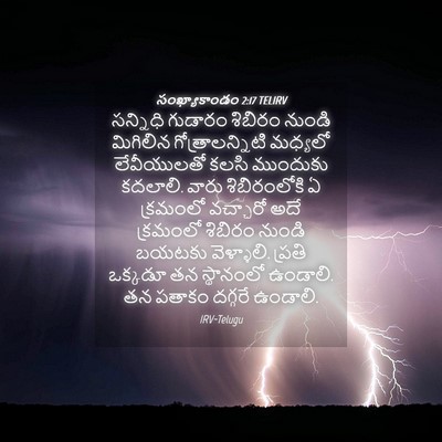 Picture 04 - సంఖ్యాకాండం 2:17 TELIRV - సన్నిధి గుడారం - Bible Verse Picture