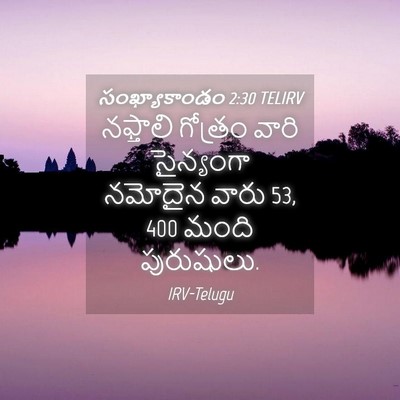 Picture 04 - సంఖ్యాకాండం 2:30 TELIRV - నఫ్తాలి గోత్రం - Bible Verse Picture
