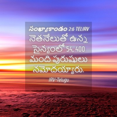 Picture 04 - సంఖ్యాకాండం 2:6 TELIRV - నెతనేలుతో ఉన్న - Bible Verse Picture