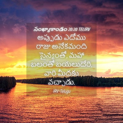 Picture 04 - సంఖ్యాకాండం 20:20 TELIRV - అప్పుడు ఎదోము - Bible Verse Picture