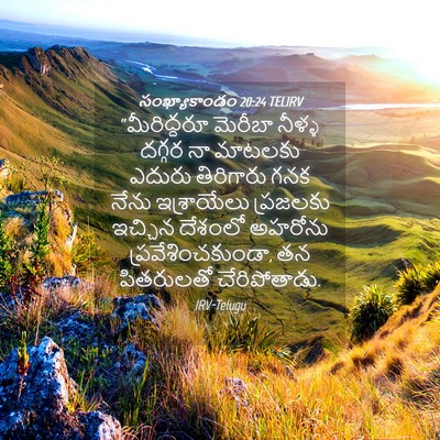 Picture 04 - సంఖ్యాకాండం 20:24 TELIRV - “మీరిద్దరూ మెరీబా - Bible Verse Picture