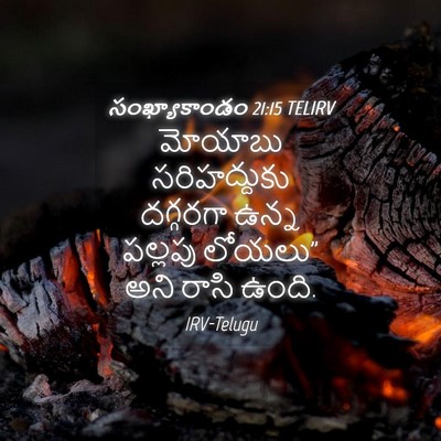 Picture 04 - సంఖ్యాకాండం 21:15 TELIRV - మోయాబు సరిహద్దుకు - Bible Verse Picture