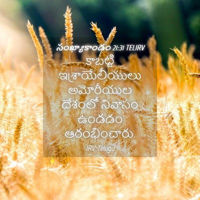 Picture 04 - సంఖ్యాకాండం 21:31 TELIRV - కాబట్టి - Bible Verse Picture