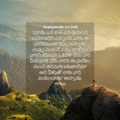Picture 04 - సంఖ్యాకాండం 22:11 TELIRV - ‘చూడు, ఒక జాతి - Bible Verse Picture