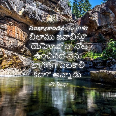 Picture 04 - సంఖ్యాకాండం 23:12 TELIRV - బిలాము జవాబిస్తూ - Bible Verse Picture