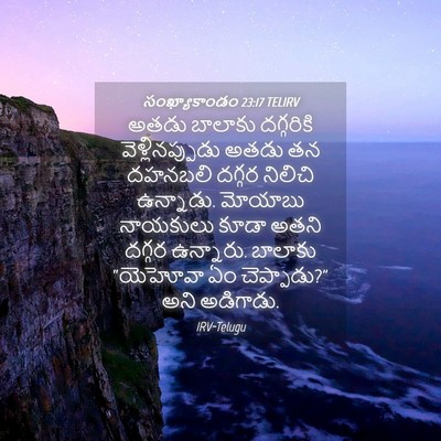 Picture 04 - సంఖ్యాకాండం 23:17 TELIRV - అతడు బాలాకు - Bible Verse Picture