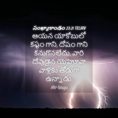 Picture 04 - సంఖ్యాకాండం 23:21 TELIRV - ఆయన యాకోబులో - Bible Verse Picture