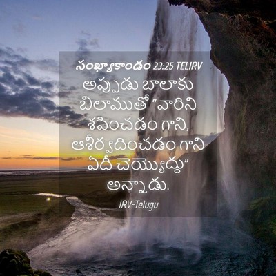 Picture 04 - సంఖ్యాకాండం 23:25 TELIRV - అప్పుడు బాలాకు - Bible Verse Picture
