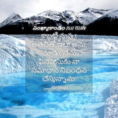 Picture 04 - సంఖ్యాకాండం 25:12 TELIRV - కాబట్టి నువ్వు - Bible Verse Picture