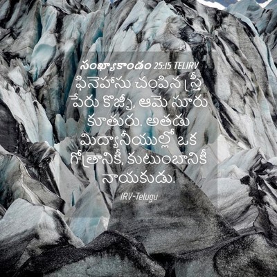 Picture 04 - సంఖ్యాకాండం 25:15 TELIRV - ఫినెహాసు చంపిన - Bible Verse Picture
