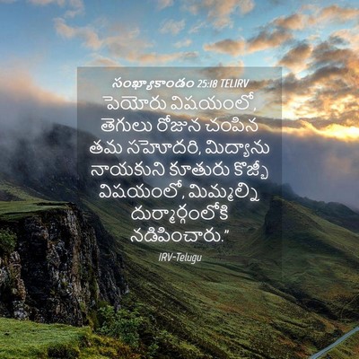 Picture 04 - సంఖ్యాకాండం 25:18 TELIRV - పెయోరు విషయంలో, - Bible Verse Picture