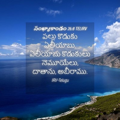 Picture 04 - సంఖ్యాకాండం 26:8 TELIRV - పల్లు కొడుకు - Bible Verse Picture