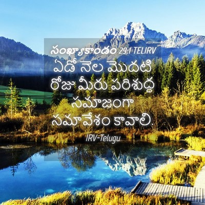 Picture 04 - సంఖ్యాకాండం 29:1 TELIRV - ఏడో నెల మొదటి రోజు - Bible Verse Picture