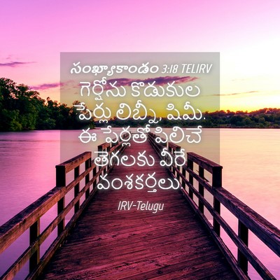 Picture 04 - సంఖ్యాకాండం 3:18 TELIRV - గెర్షోను కొడుకుల - Bible Verse Picture
