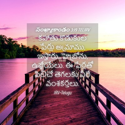 Picture 04 - సంఖ్యాకాండం 3:19 TELIRV - కహాతు కొడుకుల - Bible Verse Picture