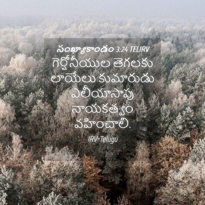 Picture 04 - సంఖ్యాకాండం 3:24 TELIRV - గెర్షోనీయుల - Bible Verse Picture