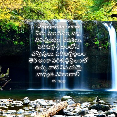 Picture 04 - సంఖ్యాకాండం 3:31 TELIRV - వీరు మందసం, బల్ల, - Bible Verse Picture