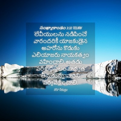 Picture 04 - సంఖ్యాకాండం 3:32 TELIRV - లేవీయులను - Bible Verse Picture