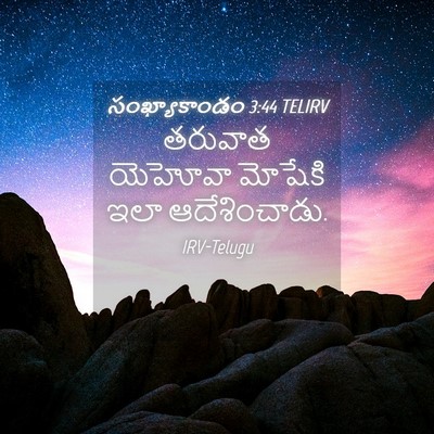 Picture 04 - సంఖ్యాకాండం 3:44 TELIRV - తరువాత యెహోవా - Bible Verse Picture