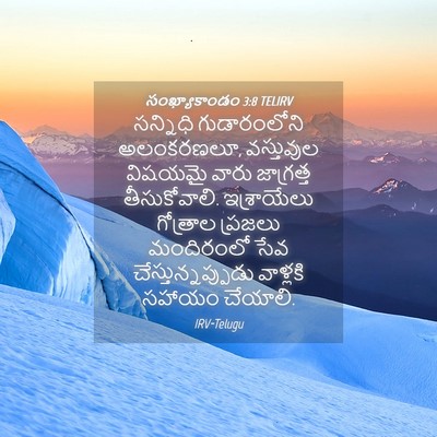 Picture 04 - సంఖ్యాకాండం 3:8 TELIRV - సన్నిధి - Bible Verse Picture