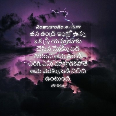 Picture 04 - సంఖ్యాకాండం 30:3 TELIRV - తన తండ్రి ఇంట్లో - Bible Verse Picture