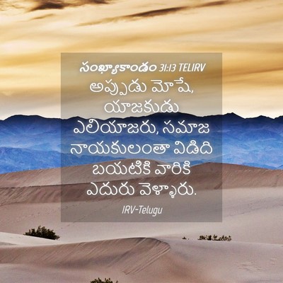 Picture 04 - సంఖ్యాకాండం 31:13 TELIRV - అప్పుడు మోషే, - Bible Verse Picture