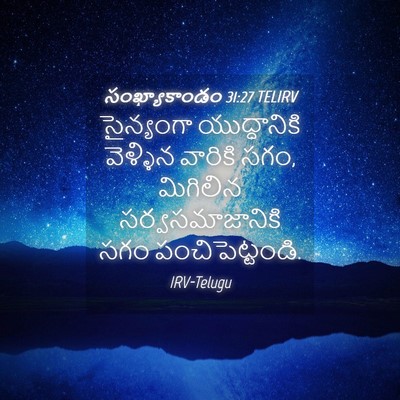 Picture 04 - సంఖ్యాకాండం 31:27 TELIRV - సైన్యంగా - Bible Verse Picture