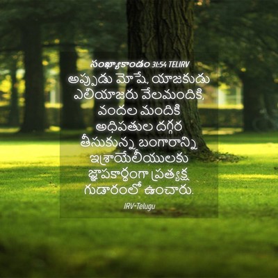 Picture 04 - సంఖ్యాకాండం 31:54 TELIRV - అప్పుడు మోషే, - Bible Verse Picture