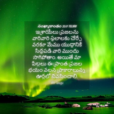 Picture 04 - సంఖ్యాకాండం 32:17 TELIRV - ఇశ్రాయేలు ప్రజలను - Bible Verse Picture