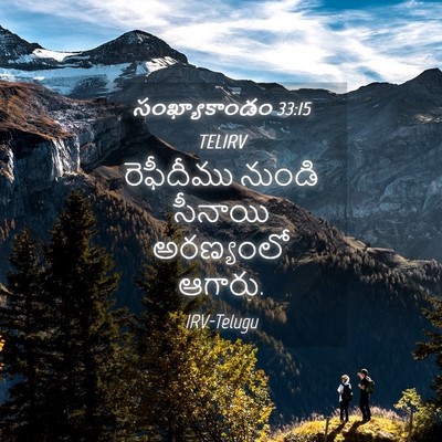 Picture 04 - సంఖ్యాకాండం 33:15 TELIRV - రెఫీదీము నుండి - Bible Verse Picture