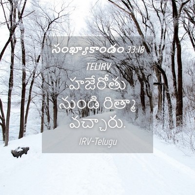 Picture 04 - సంఖ్యాకాండం 33:18 TELIRV - హజేరోతు నుండి - Bible Verse Picture