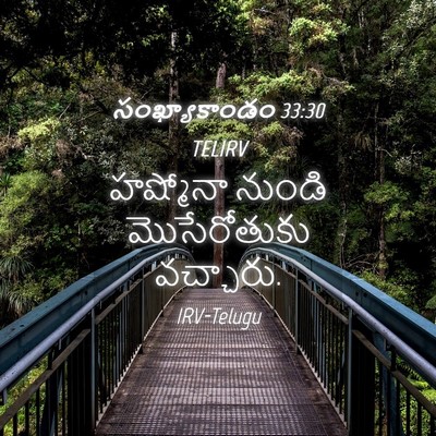 Picture 04 - సంఖ్యాకాండం 33:30 TELIRV - హష్మోనా నుండి - Bible Verse Picture