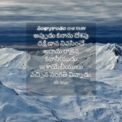 Picture 04 - సంఖ్యాకాండం 33:40 TELIRV - అప్పుడు కనాను - Bible Verse Picture