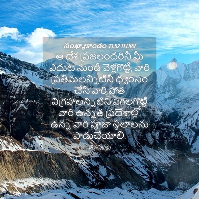 Picture 04 - సంఖ్యాకాండం 33:52 TELIRV - ఆ దేశ ప్రజలందరినీ - Bible Verse Picture