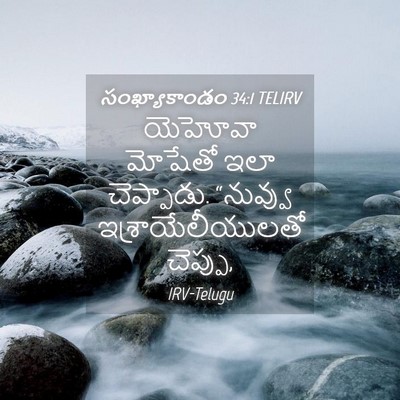 Picture 04 - సంఖ్యాకాండం 34:1 TELIRV - యెహోవా మోషేతో ఇలా - Bible Verse Picture