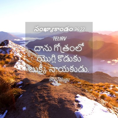 Picture 04 - సంఖ్యాకాండం 34:22 TELIRV - దాను గోత్రంలో - Bible Verse Picture
