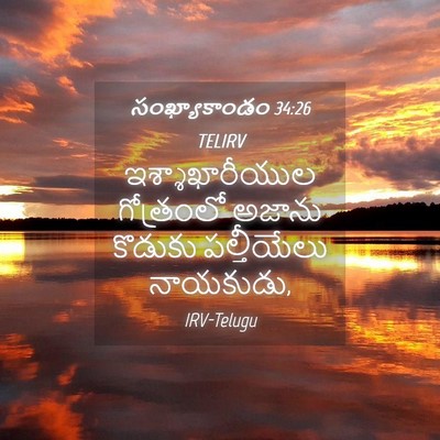 Picture 04 - సంఖ్యాకాండం 34:26 TELIRV - ఇశ్శాఖారీయుల - Bible Verse Picture