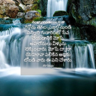 Picture 04 - సంఖ్యాకాండం 4:41 TELIRV - గెర్షోను తెగల - Bible Verse Picture