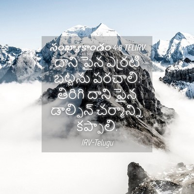 Picture 04 - సంఖ్యాకాండం 4:8 TELIRV - దాని పైన ఎర్రటి - Bible Verse Picture