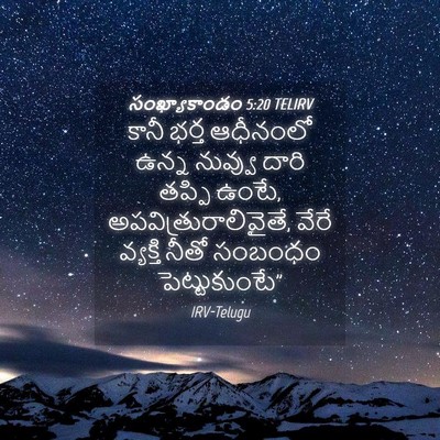 Picture 04 - సంఖ్యాకాండం 5:20 TELIRV - కానీ భర్త ఆధీనంలో - Bible Verse Picture