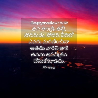 Picture 04 - సంఖ్యాకాండం 6:7 TELIRV - తన తండ్రి, తల్లి, - Bible Verse Picture