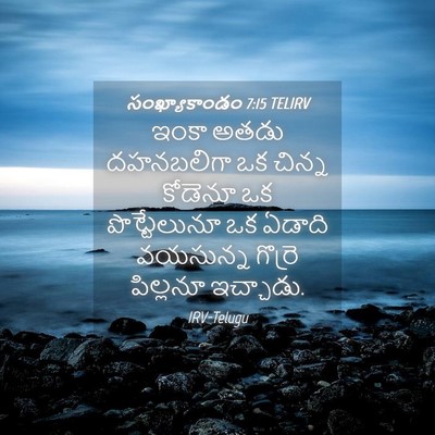 Picture 04 - సంఖ్యాకాండం 7:15 TELIRV - ఇంకా అతడు - Bible Verse Picture