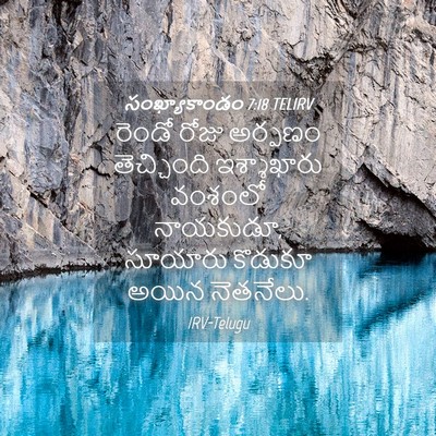 Picture 04 - సంఖ్యాకాండం 7:18 TELIRV - రెండో రోజు అర్పణం - Bible Verse Picture